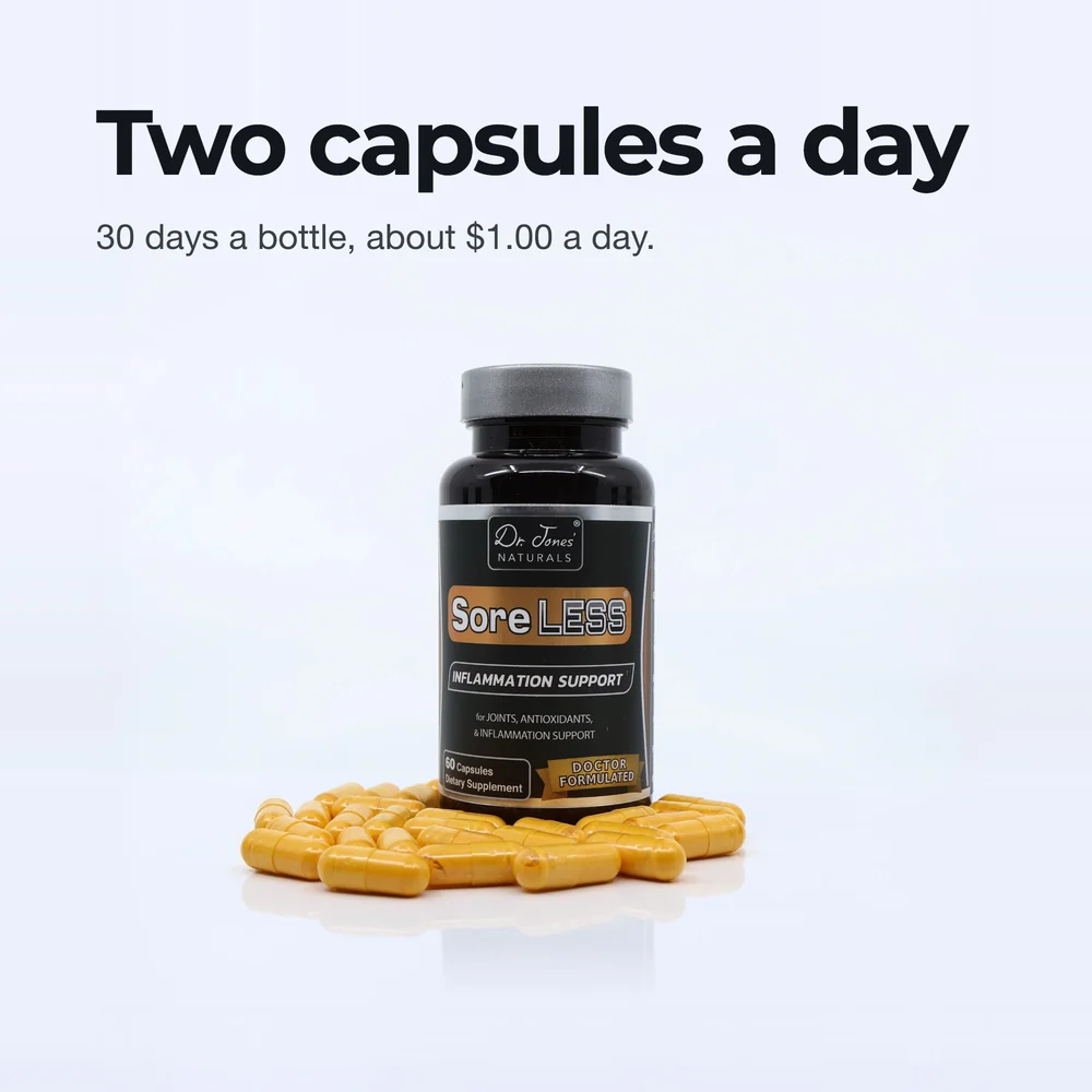Two capsules a day: 30 days a bottle, about $1.00 a day
